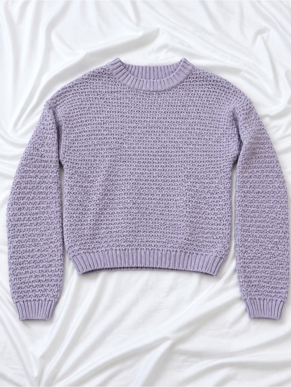 Universal Thread Lilac Crewneck Textured Knit Sweater